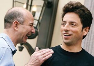 19. Jeff Bezos Laughs With Google Cofounder Sergey Brin At The Allen And Co. Conference In Sun Valley, Idaho, In 2007